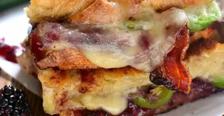 blackberry bacon grilled cheese sandwich