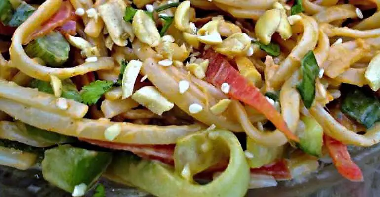 cold sesame noodle salad