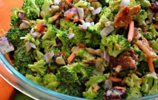 colorful bacon broccoli salad