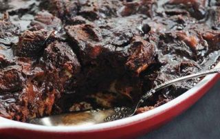 double chocolate & spice bread pudding