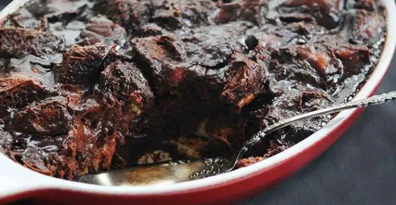 double chocolate & spice bread pudding