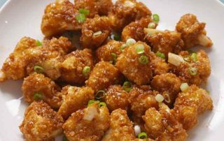 honey garlic baked cauliflower