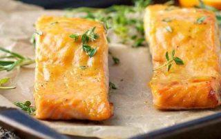 orange maple baked salmon