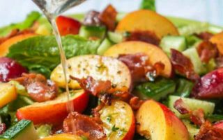 peach and bacon salad