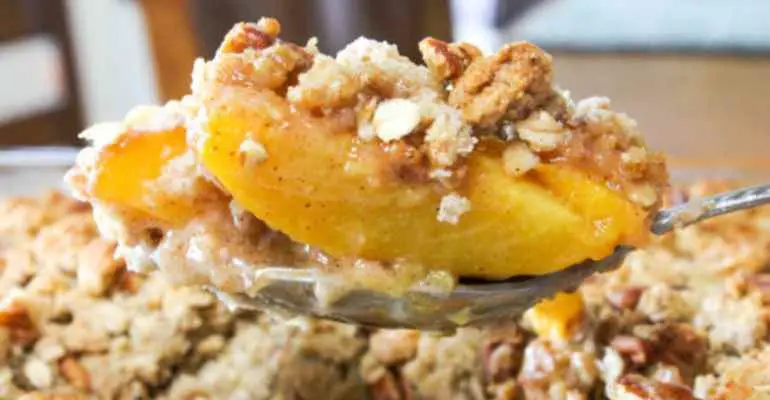 peach pecan crisp