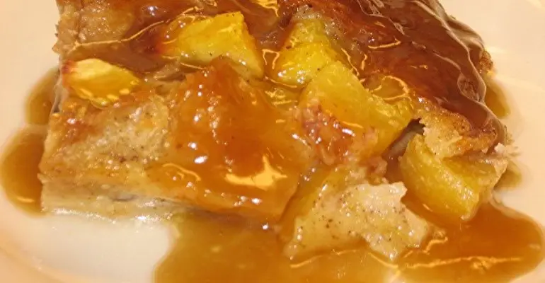 peachy bread pudding