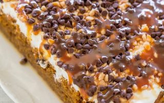 pumpkin caramel poke cake