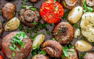 italian roasted mushrooms and veggies