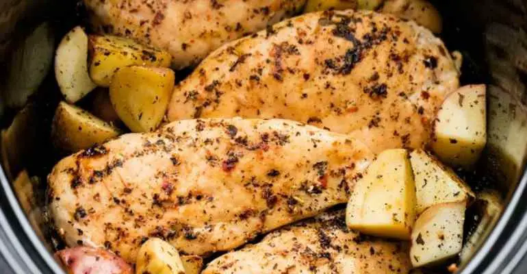 slow cooker italian chicken and potatoes