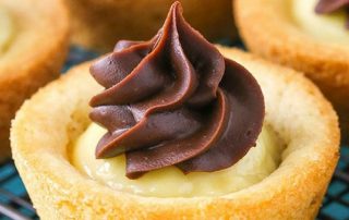 boston cream pie cookie cups