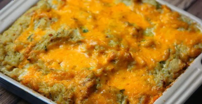 cheesy creamy chicken rice casserole