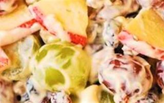 creamy vanilla grape & apple salad