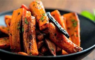 brown butter garlic honey roasted carrots