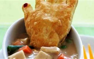 chicken pot pie with crawling hands
