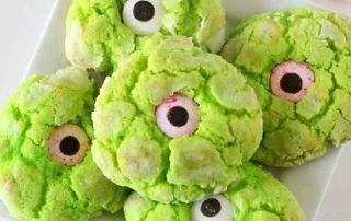 gooey monster eyes cookies