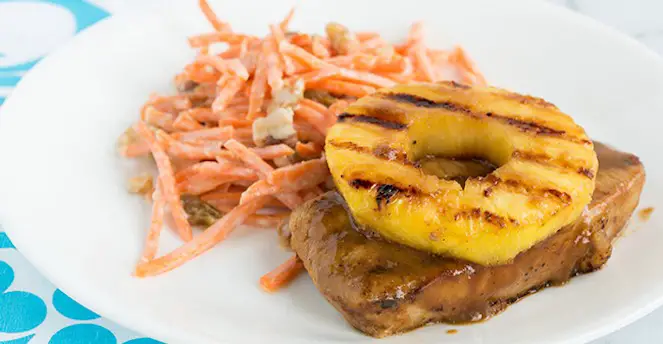 grilled pineapple teriyaki pork chops