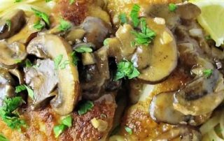 lemon garlic chicken with mushrooms