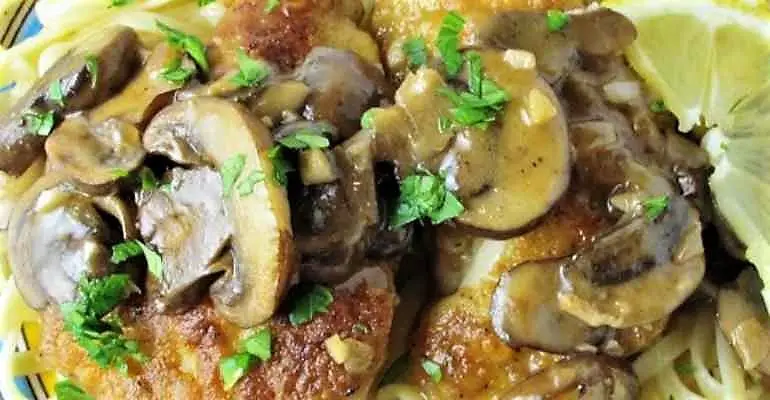 lemon garlic chicken with mushrooms