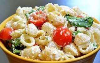 roasted garlic pasta salad