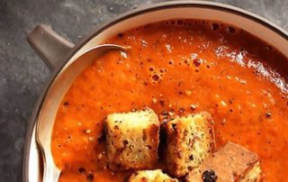 roasted tomato and red pepper soup