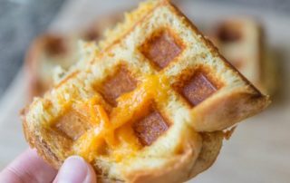 waffle iron grilled cheese