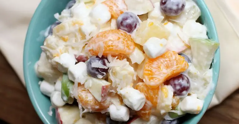 healthy creamy fruit salad