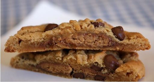Peanut Butter Cup Stuffed Chocolate Chip Cookies