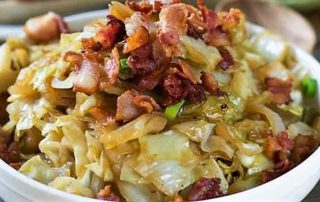 sweet sour cabbage with bacon